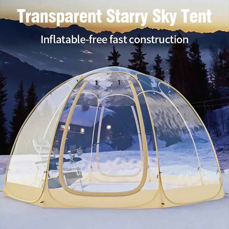 Outdoor Dome Starry Sky Tent 4-8 Person Quick Setup Camping Tent