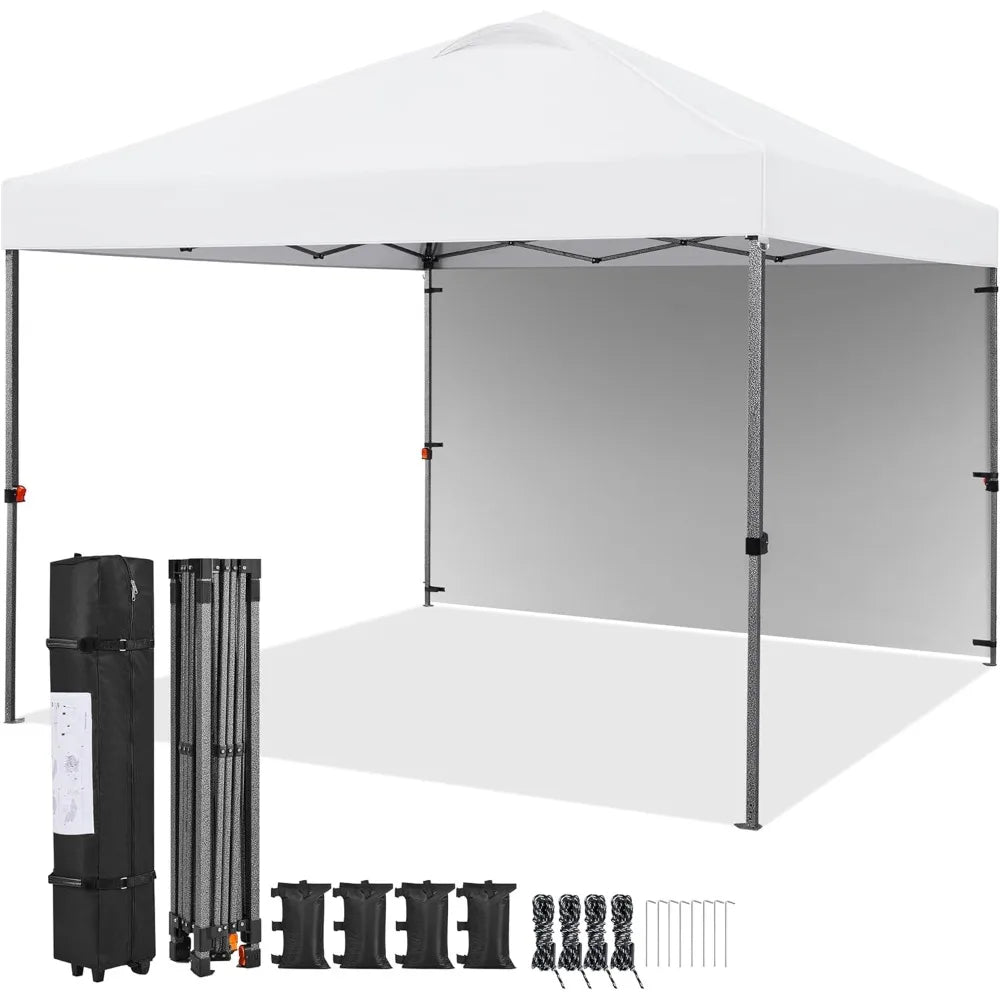 10x10 Pop Up Canopy Tent Instant Commercial Outdoor Shelter with Sidewall