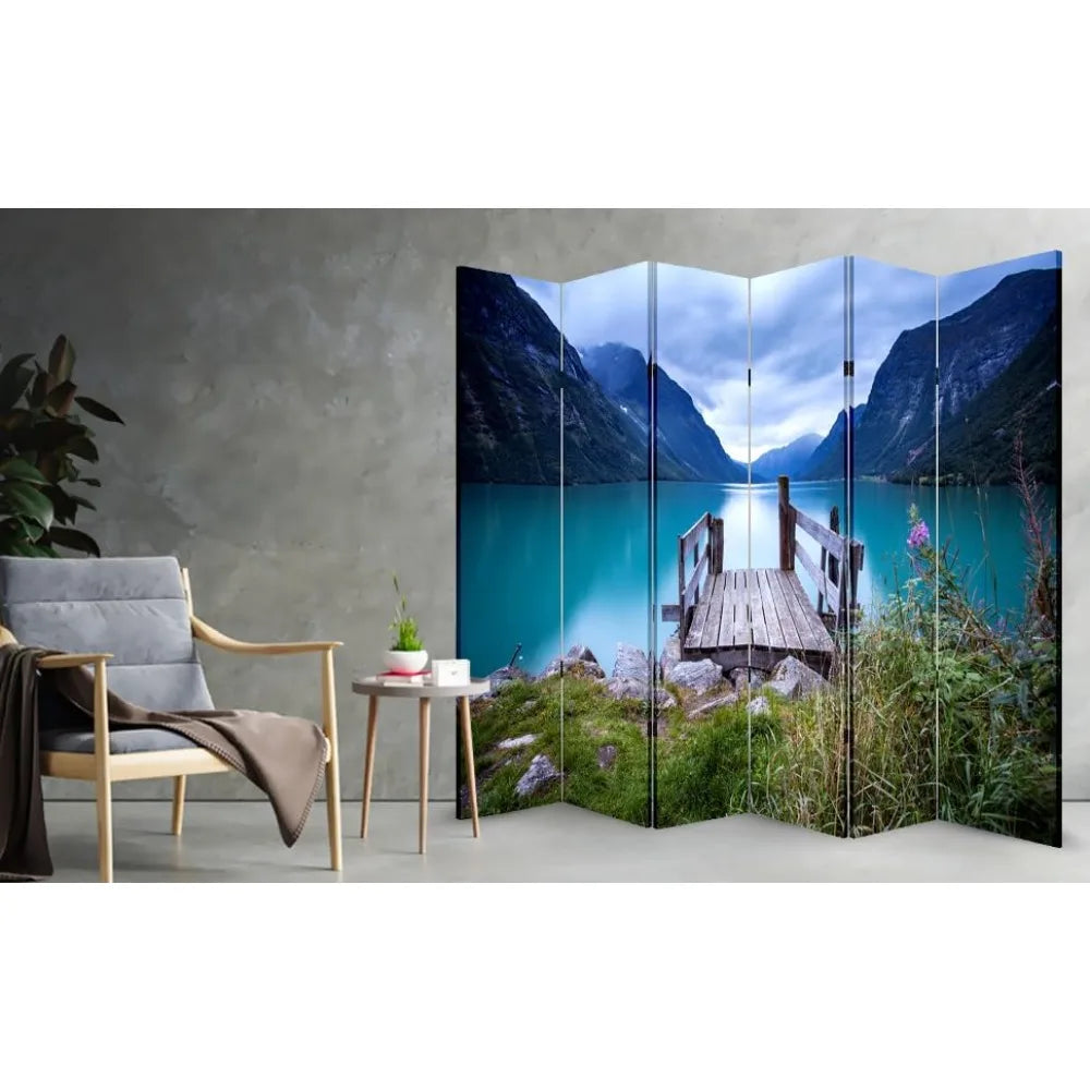 6 Panel Privacy Screen Room Divider Water Resistant for Home Office Living Room