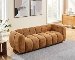 Oversized 88” Boucle Sofa – Deep Seat Cloud Couch | Ljustra Hovra