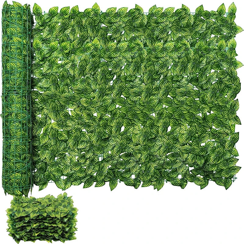 Artificial Ivy Hedge Fence Panels Faux Privacy Screen for Garden Balcony