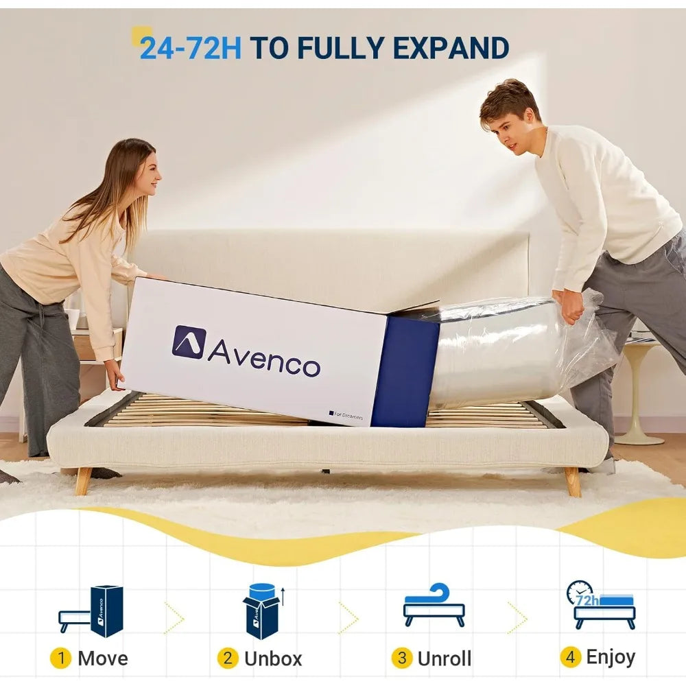 Ljustra Twin Size Mattress 8 Inch Memory Foam Pressure Relief Comfort