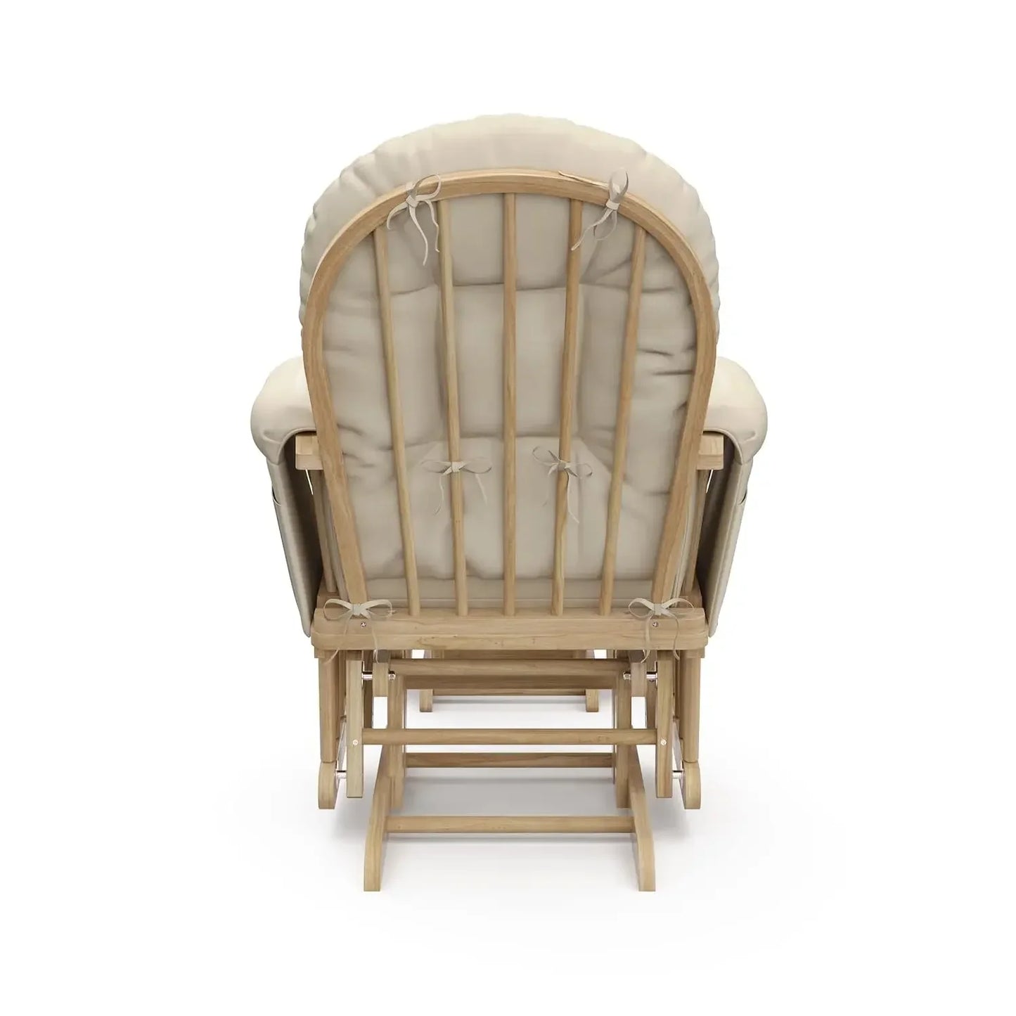 Premium Hoop Glider Ottoman Padded Cushions Smooth Rocking Motion Storage