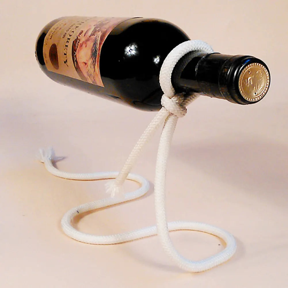 Creative Wine Bottle Holder Modern Rope Shaped Rack for Home Bar