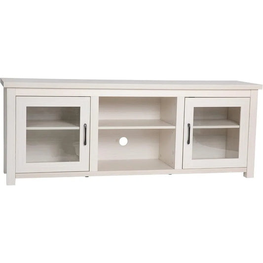 Sheffield Engineered Wood TV Stand for 80 Inch TVs with Glass Doors