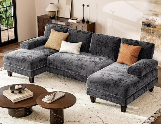 U Shaped Sectional Sofa 111 Inch Modular Couch Double Chaise Living Room