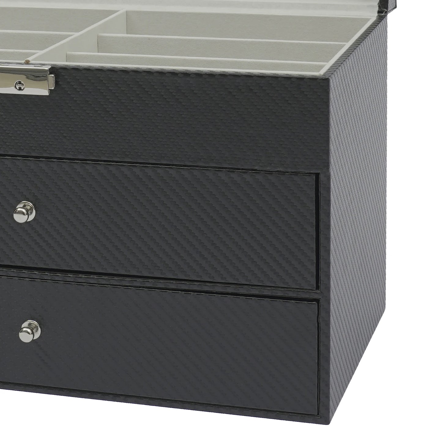 18-Grid Carbon Fiber Eyeglass Case Modern Sunglasses Storage Box