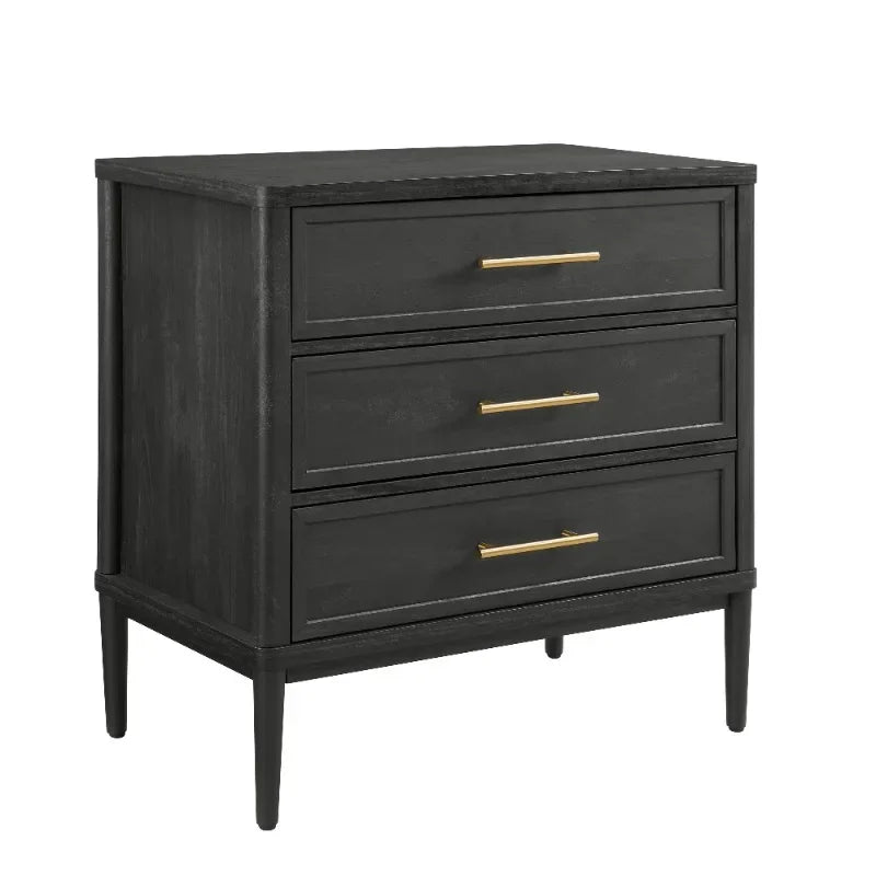 Ljustra Oaklee 3 Drawer Nightstand with USB Charging Ports Bedroom Furniture