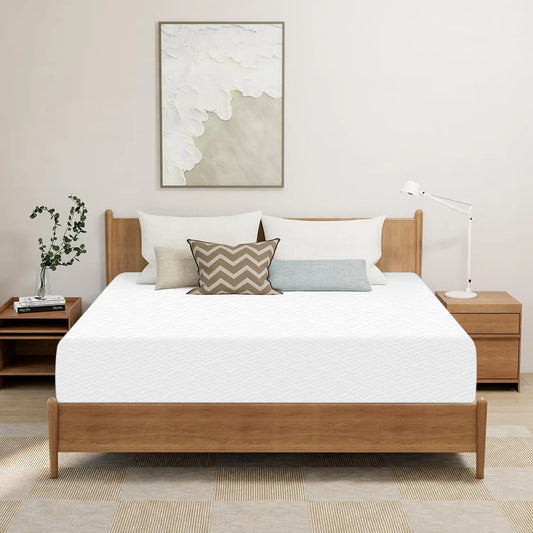 Ljustra King Green Tea Cooling Gel Memory Foam Mattress 8-14 Inch