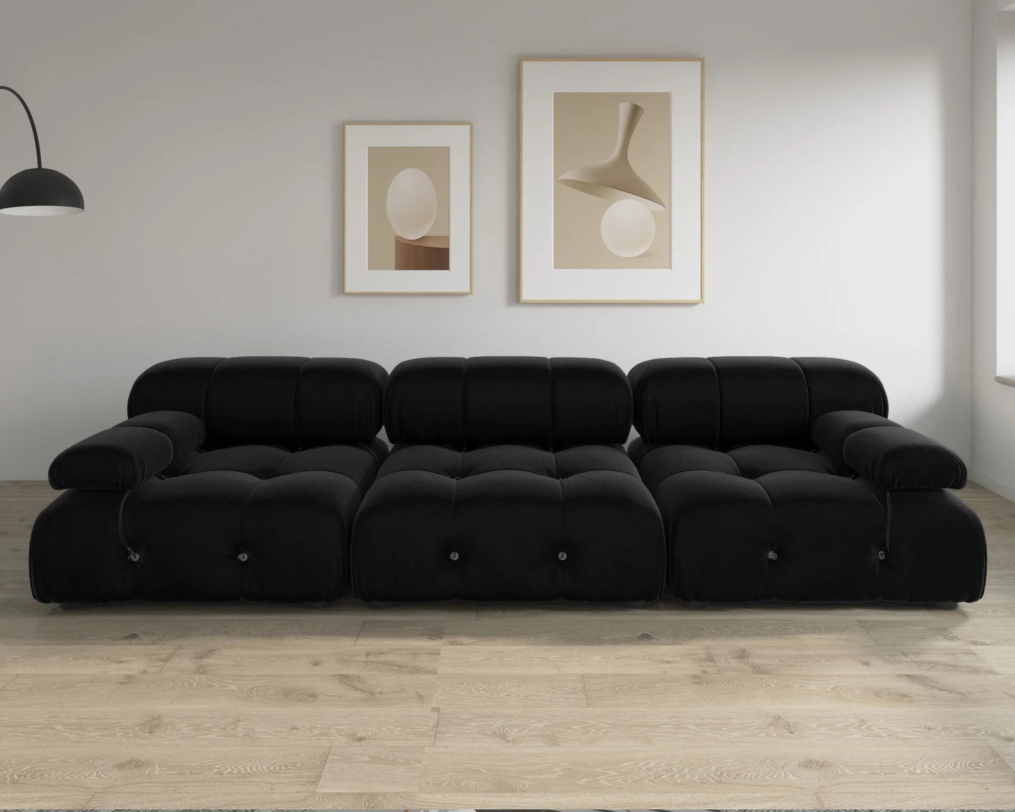 Ljustra 104" Modern Velvet Modular Sectional Sofa, Minimalist Design, 3 Seat