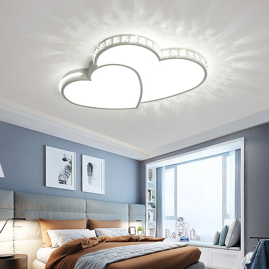 Modern Heart Shaped LED Ceiling Light for Kids Bedroom Living Room
