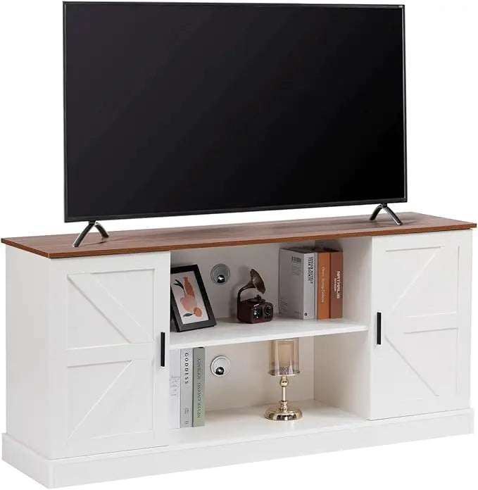 TV Stand for TVs up to 65” Modern Wood Entertainment Center with Storage