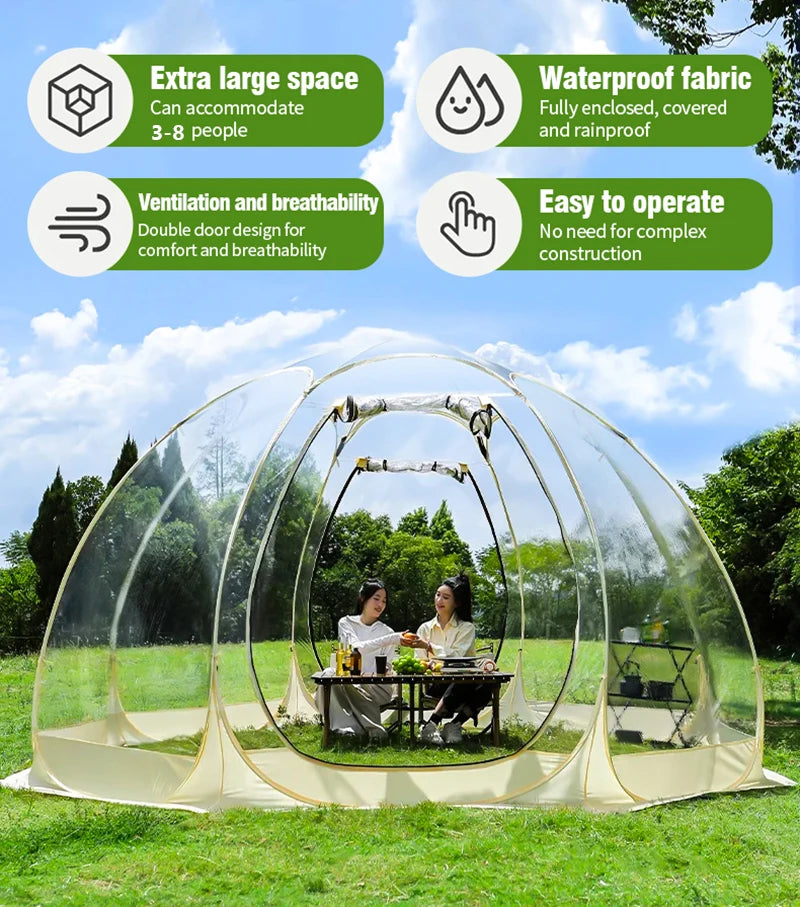 Outdoor Dome Starry Sky Tent 4-8 Person Quick Setup Camping Tent