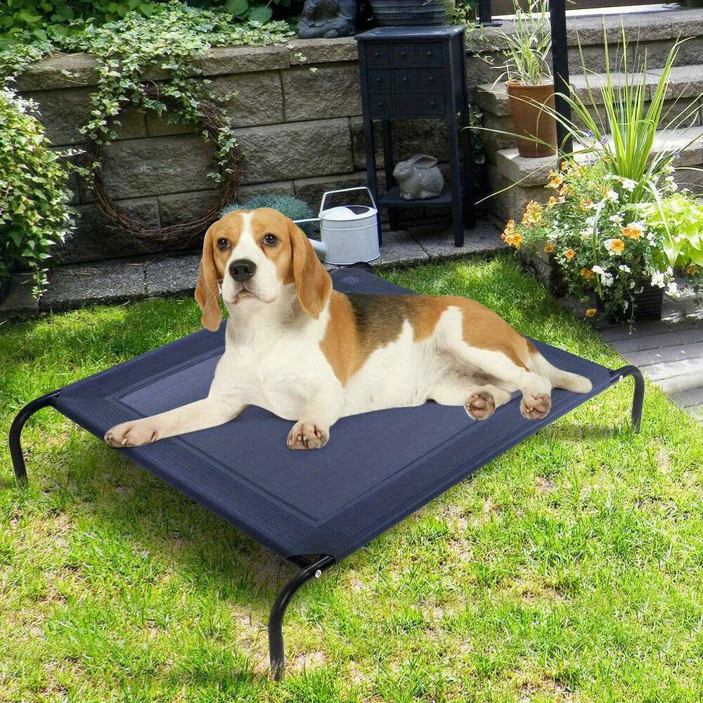 Ljustra Large Elevated Dog Cat Bed Cot Indoor Outdoor Steel Frame