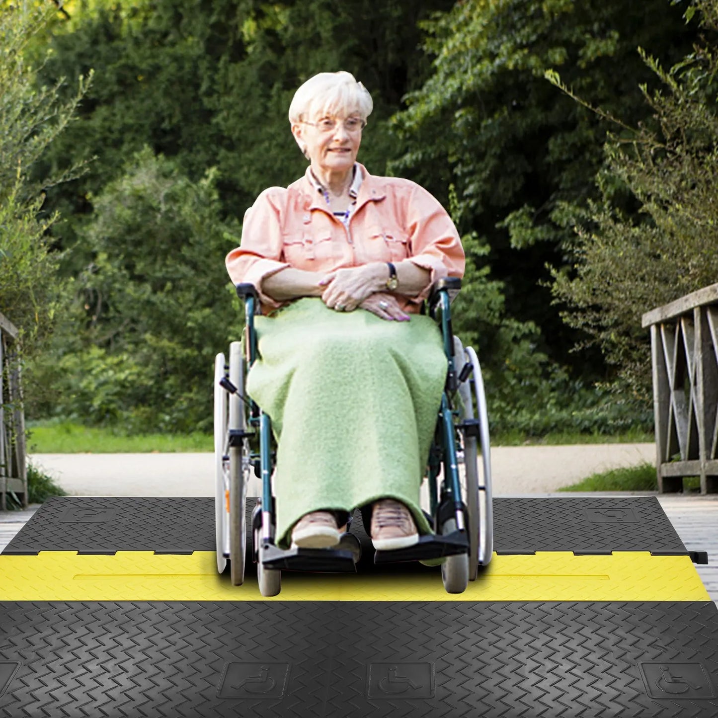 5Channel Cable Protector Ramp 22000lbs Load ADA Compliant Wire Cover