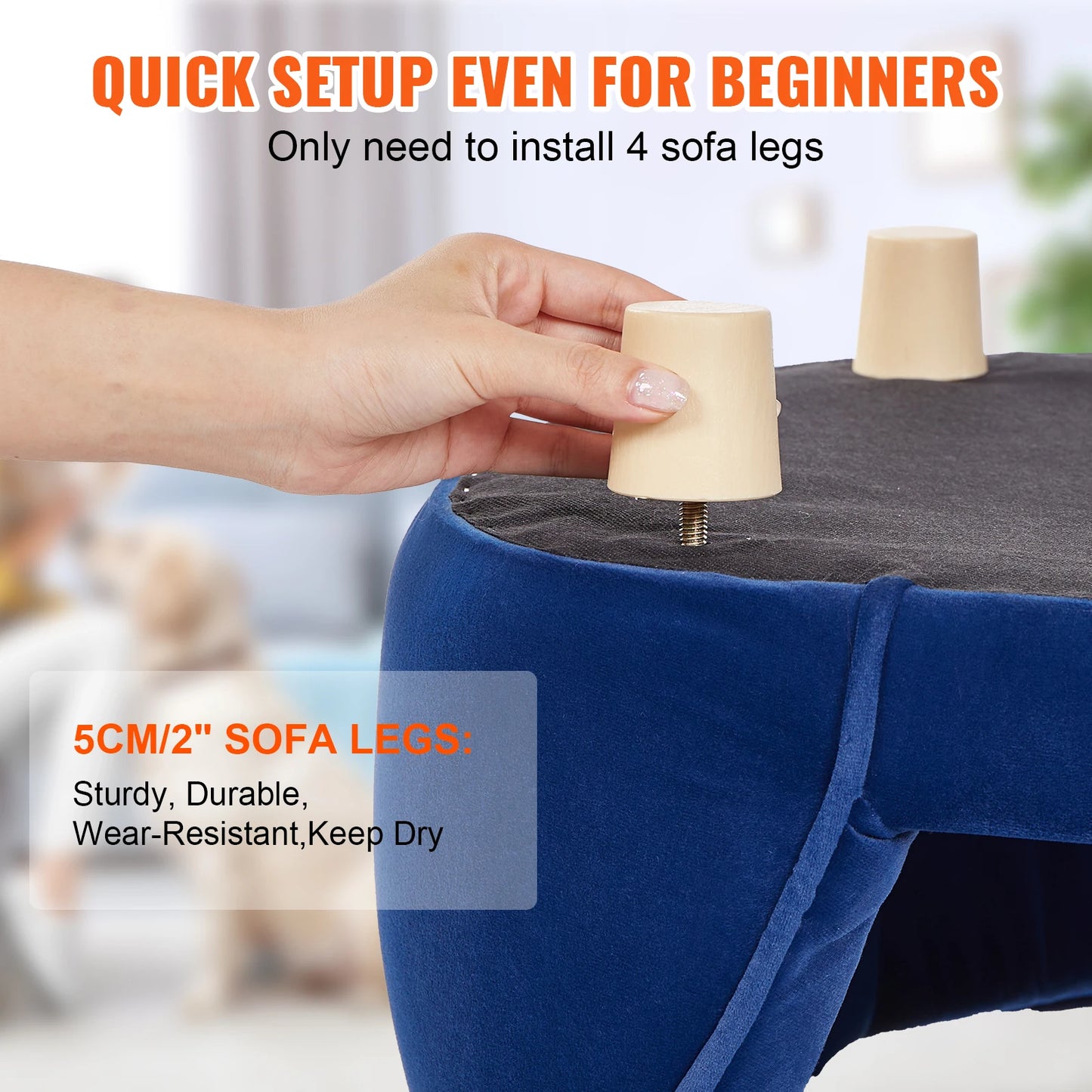 Ljustra Luxury Pet Sofa Bed for Medium Dogs and Cats Soft Velvet Couch