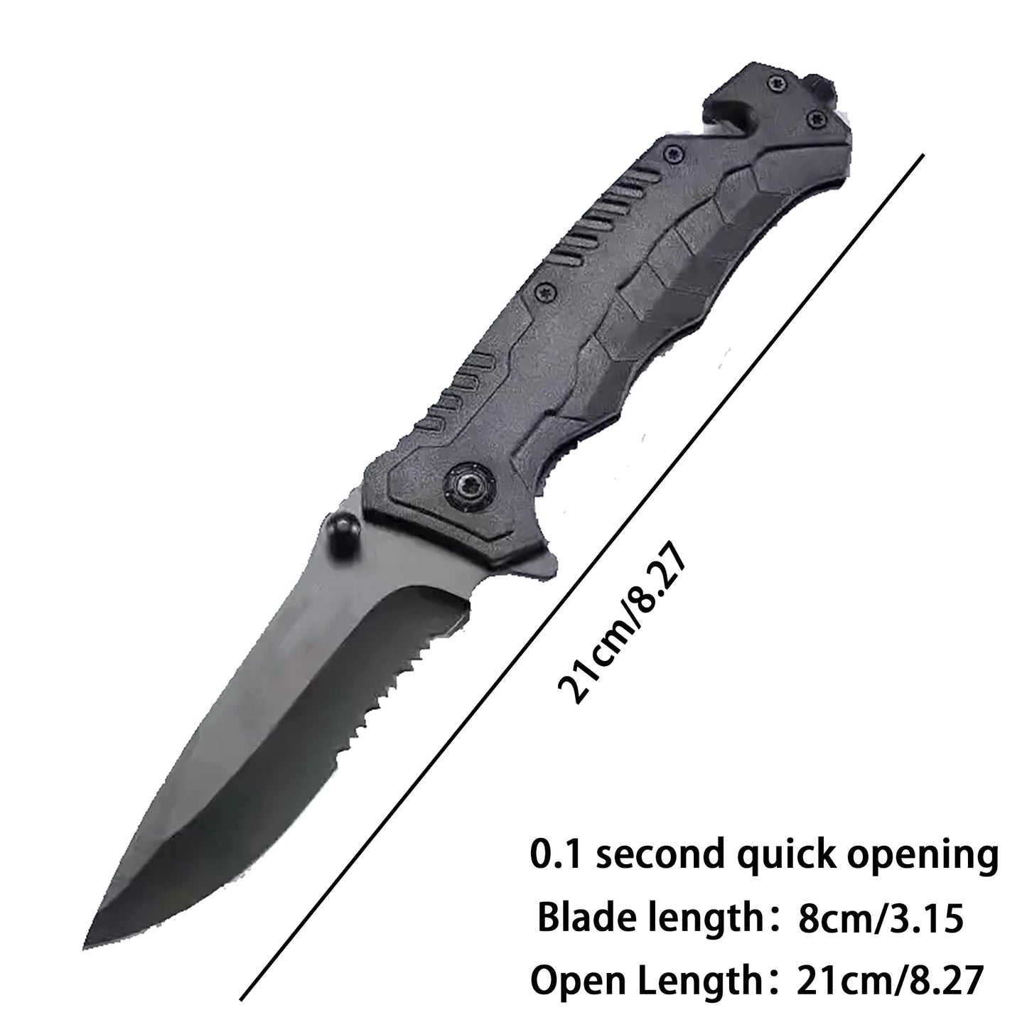Multi Functional Foldable Camping Knife with Safety Lock for Fishing