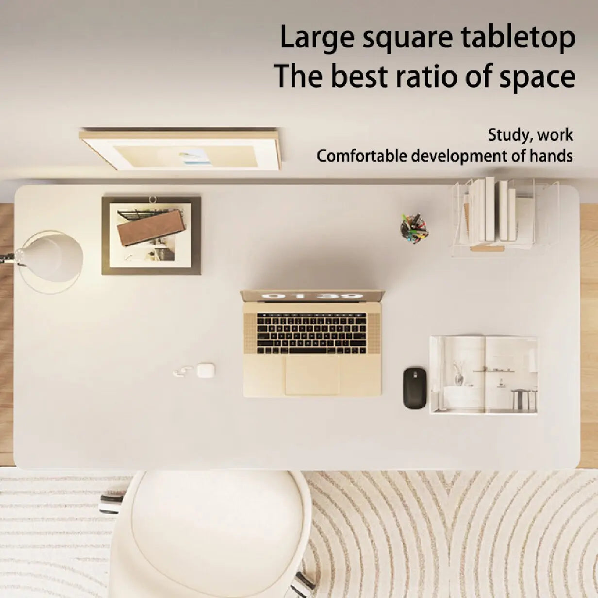 Ljustra Modern Simple White Computer Desk Small Writing Table for Office