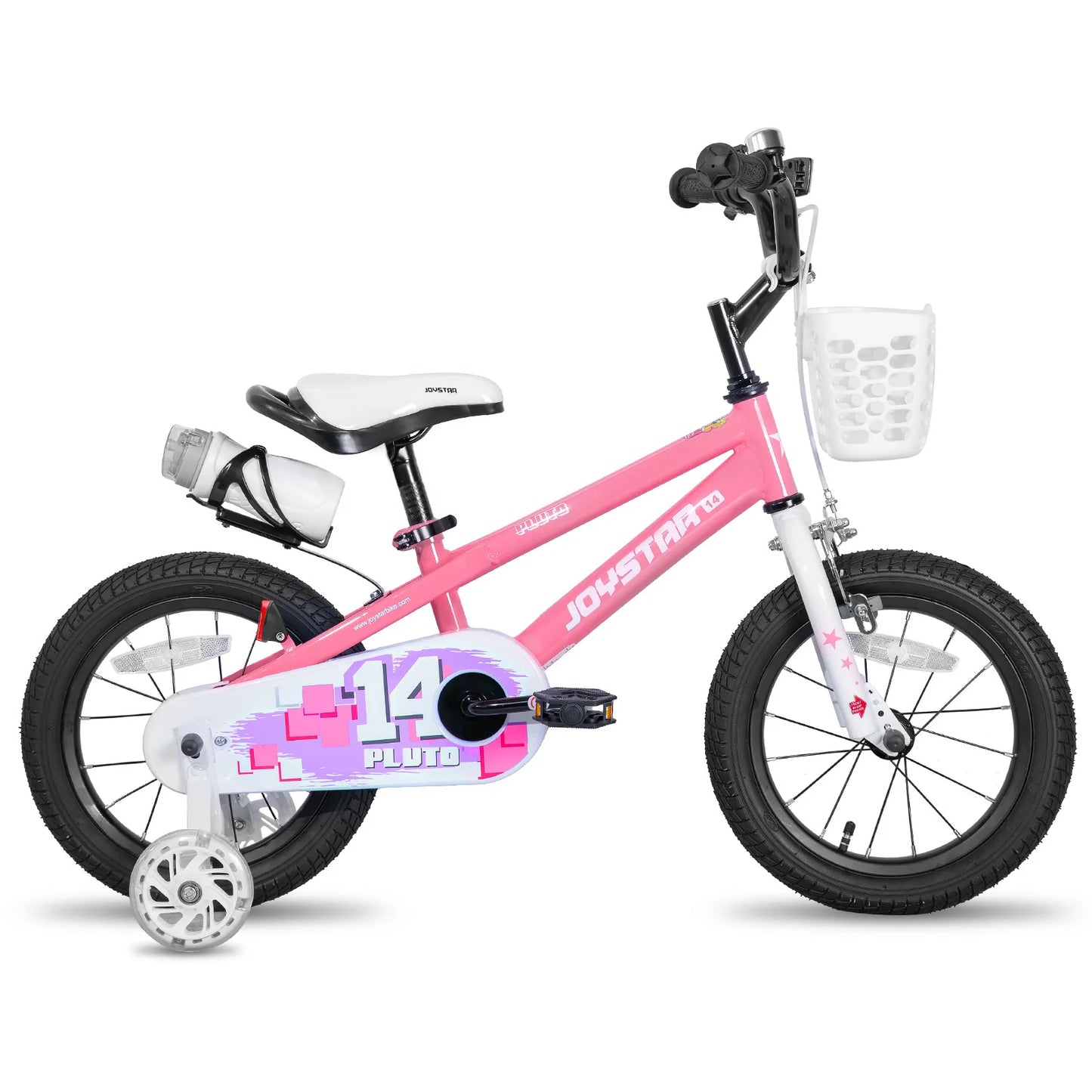 Ljustra Kids Bike with Light Up Training Wheels for Ages 3-12 JoyStar