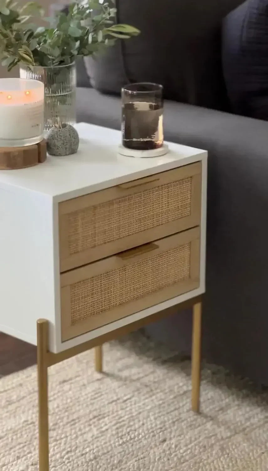 Andrew Nightstand Mid-Century Modern Bedside Table with Storage Drawer