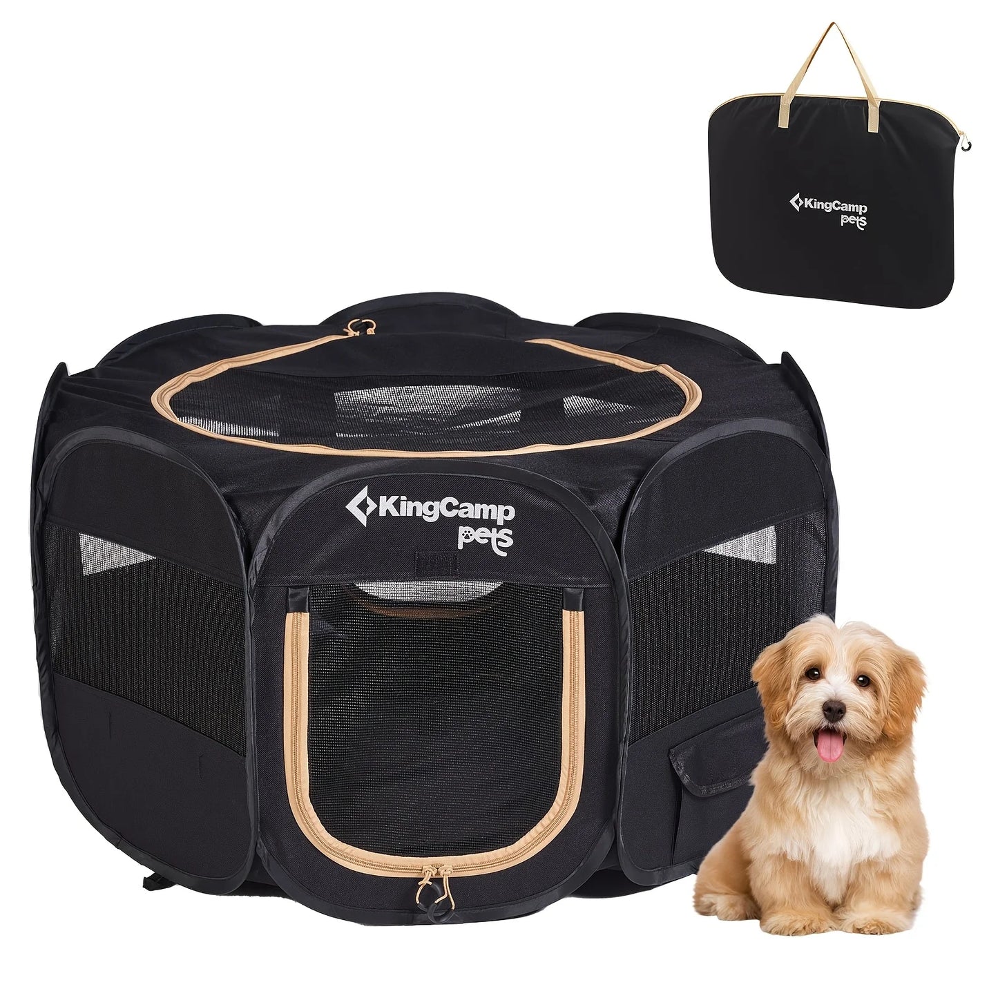 KingCamp Portable Dog Playpen Cat Tent Indoor Outdoor Foldable Kennel