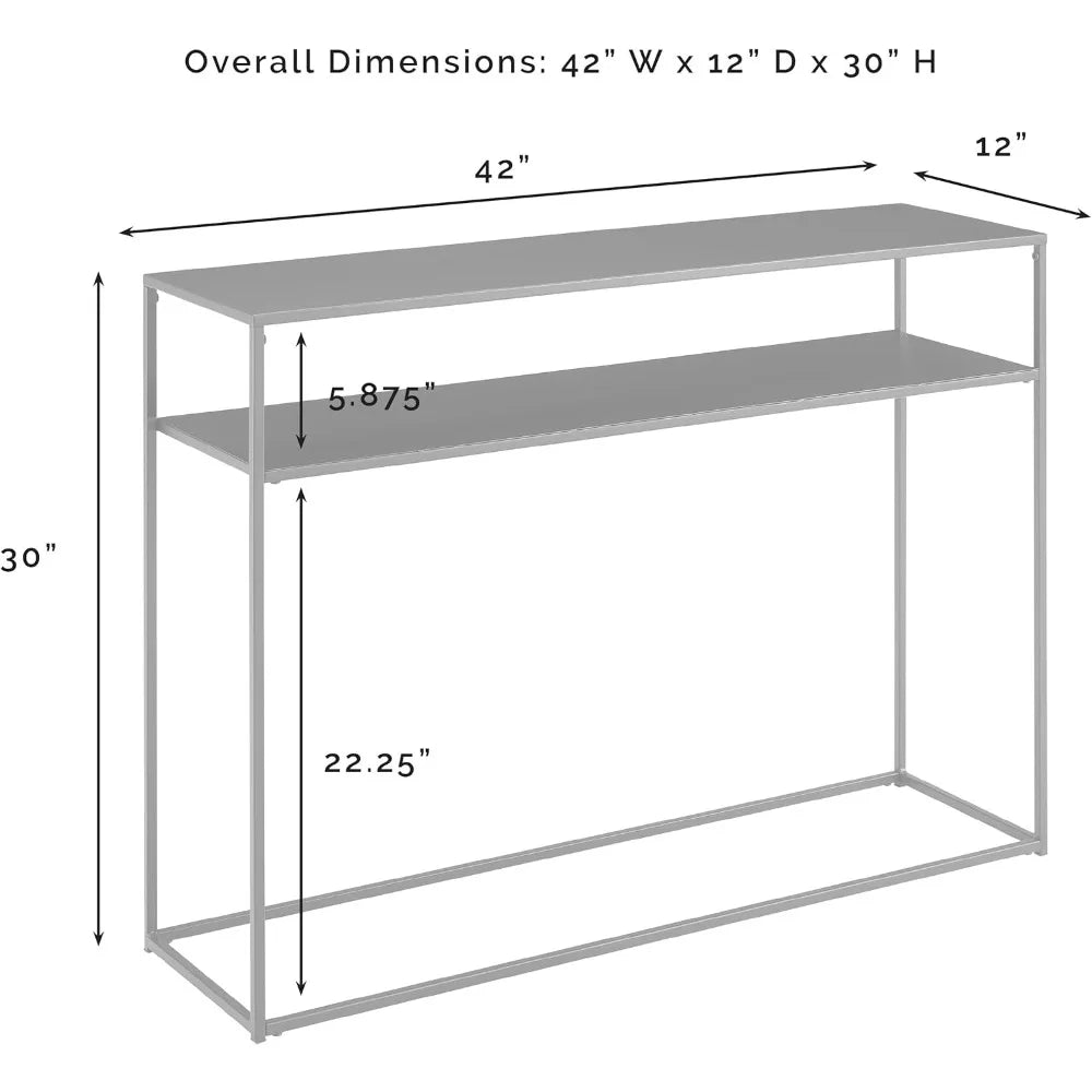 Braxton Sofa Console Table Modern Entryway Living Room Storage Shelf