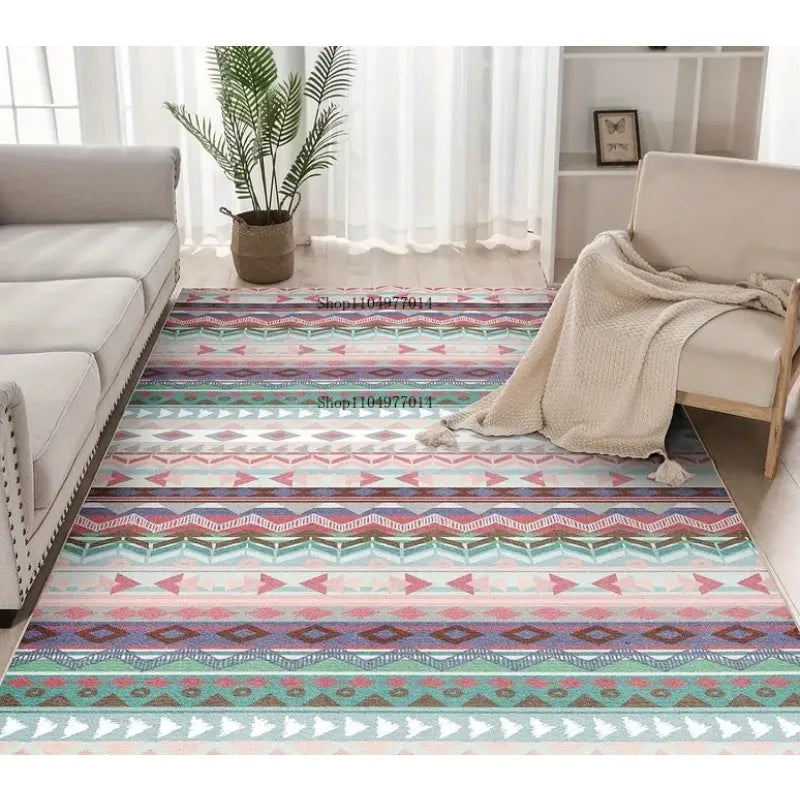 Ljustra Washable Graphic Non-Slip Vintage Rugs for Living Room Bedroom