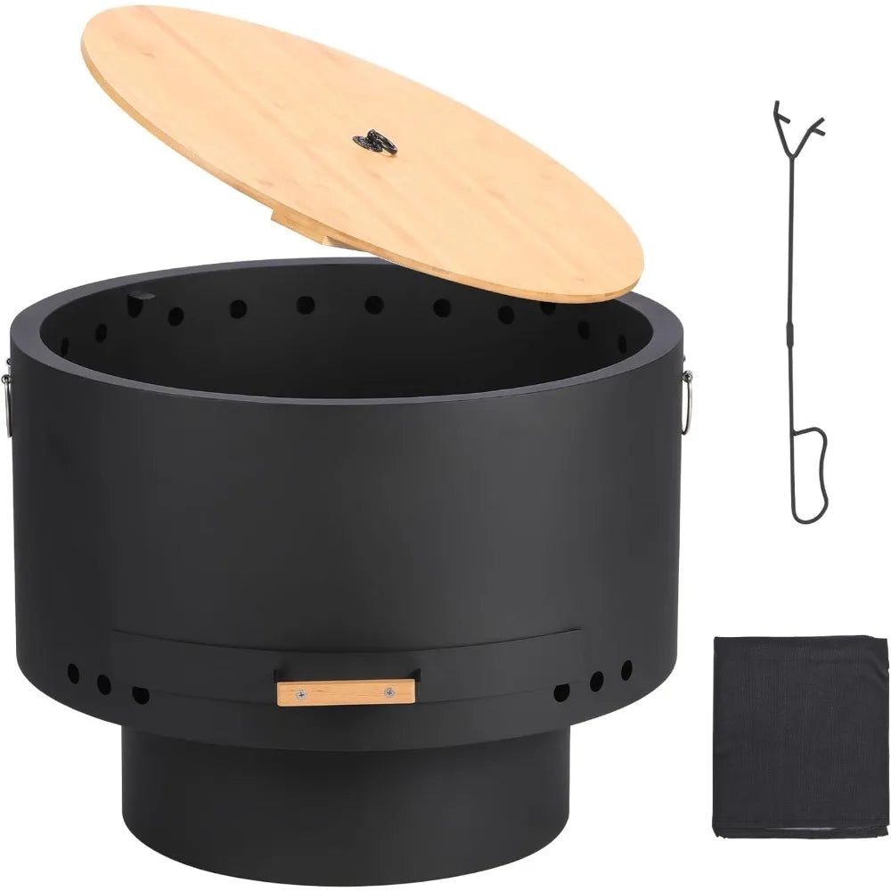 Smokeless Firepit 26 Inch Wood Burning Fire Pit 360 Degree Airflow