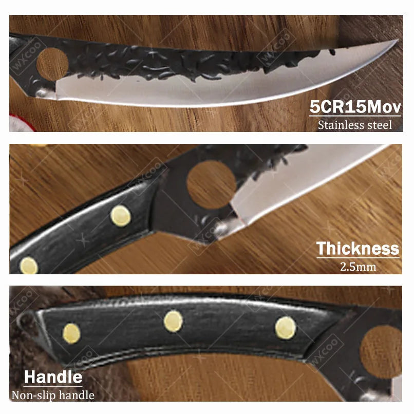 Ljustra High Carbon Steel Boning Knife Professional Cooking BBQ Knife