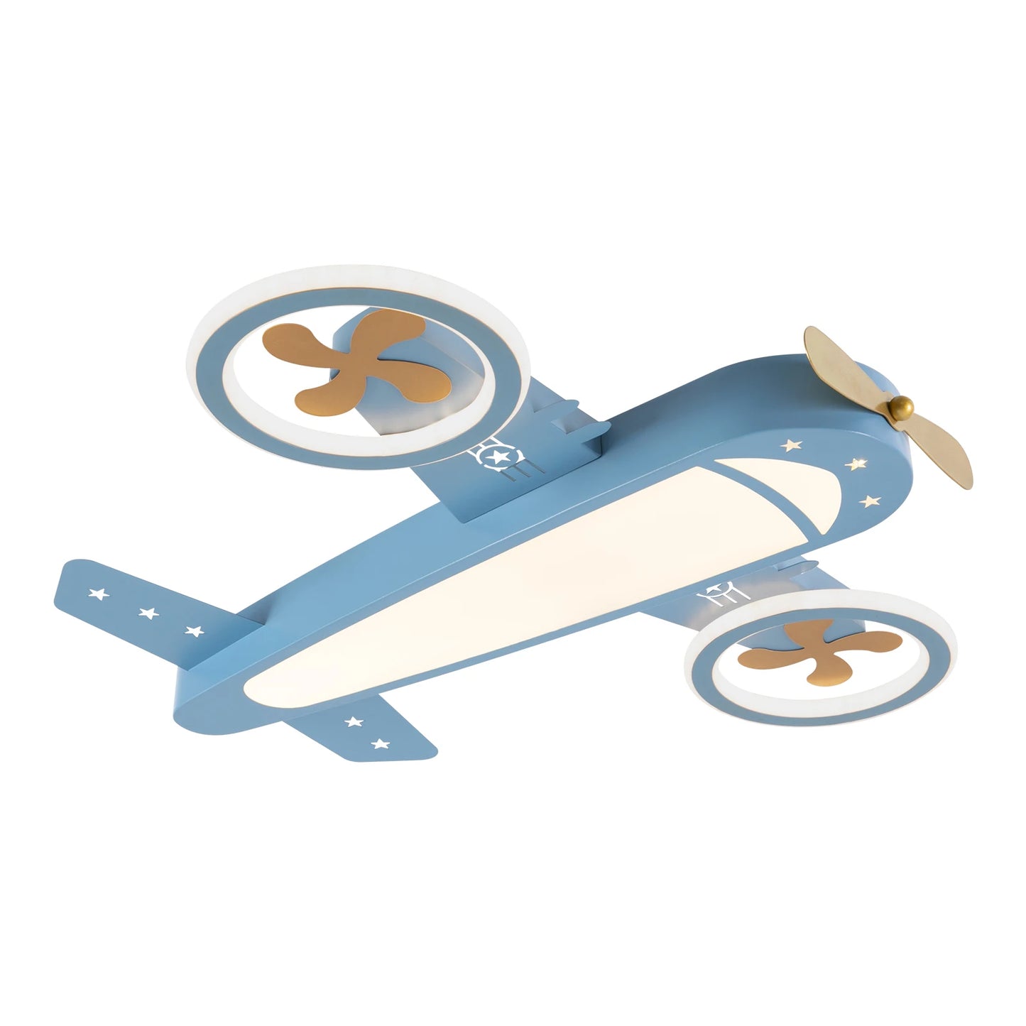 Dimmable Remote Control LED Ceiling Light Fixture with Fans for Bedroom