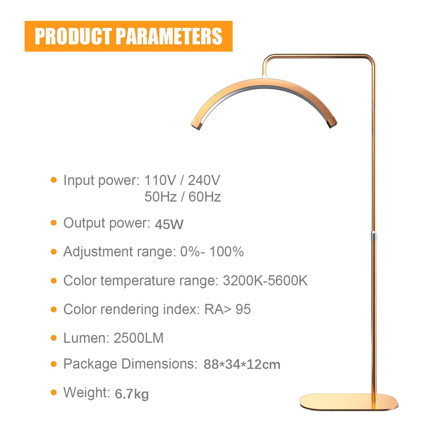 Fosoto Half-moon LED Video Light for Beauty Salon Tattoo Eyelash Work