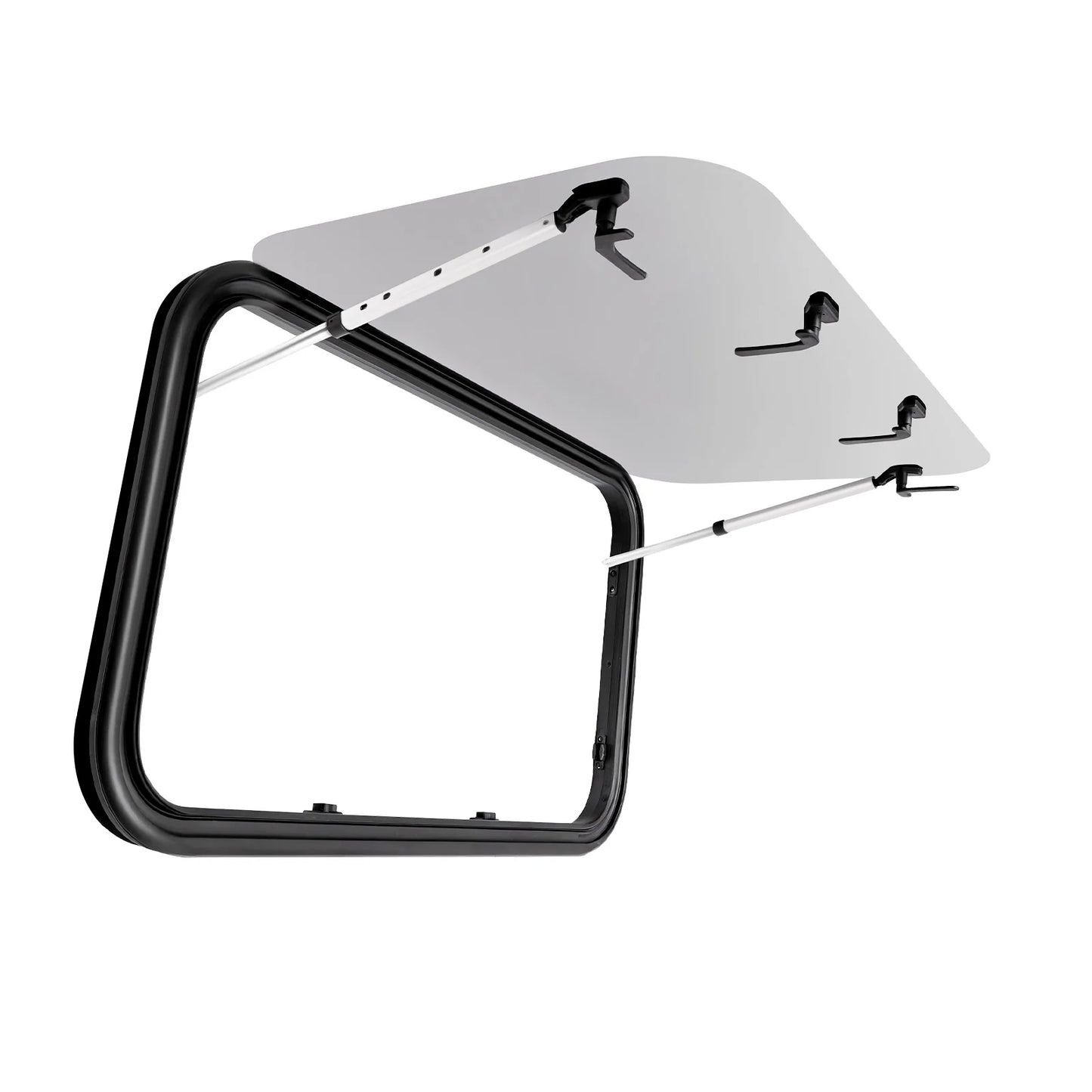 RV Exit Window 90x55cm Tempered Glass Camper Emergency Window Trim Kit