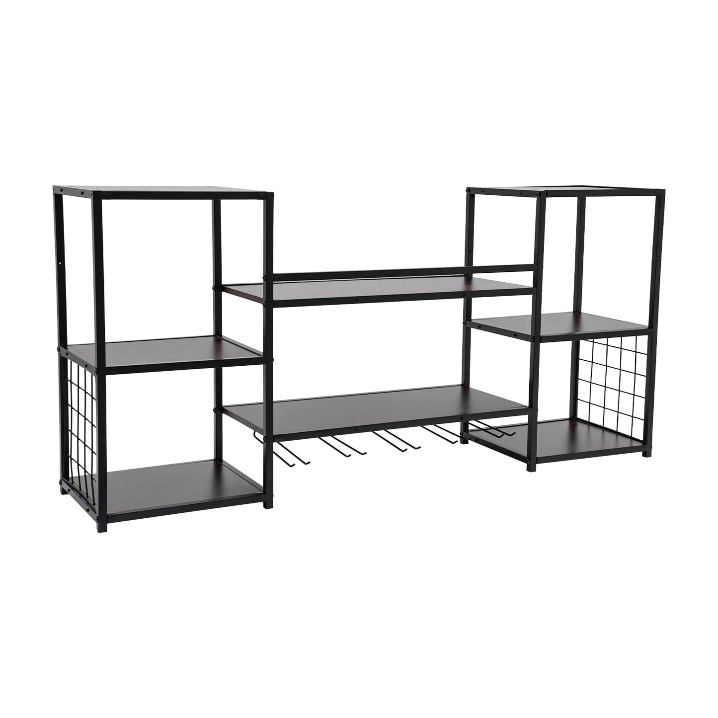 Durable MDF Iron Wine Rack 5 Shelves Stylish Storage Solution