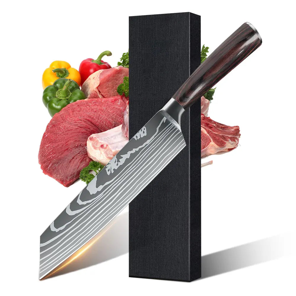 Chef Knife Set Japanese Damascus Steel Kitchen Knives Professional 1-10PCS