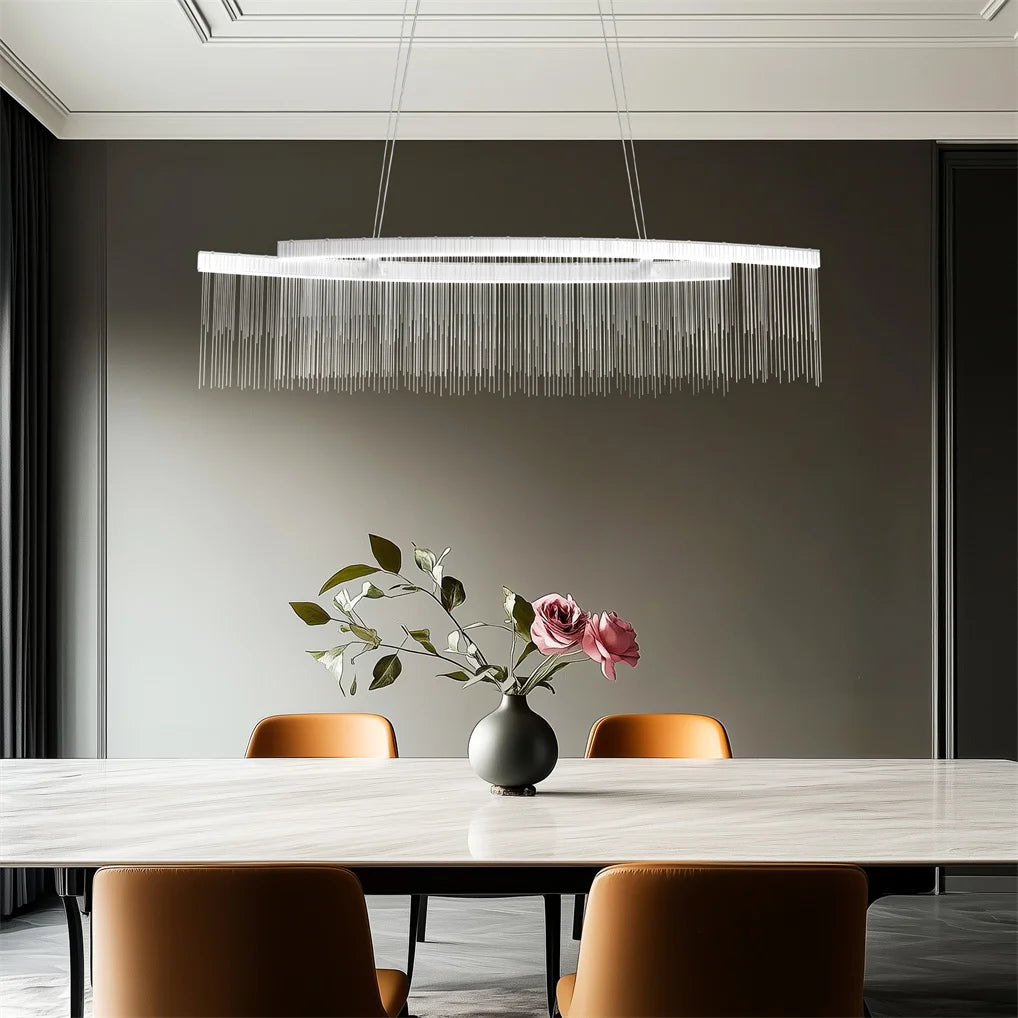 Modern Crystal Chandelier Pendant Light Fixture for Dining Room