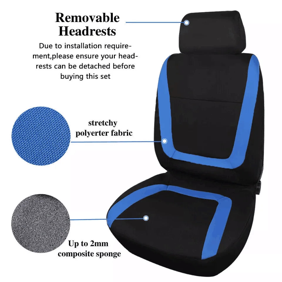 9 Pcs Car Seat Covers Protector Full Set Nissan Altima Maxima Rogue X-Trail