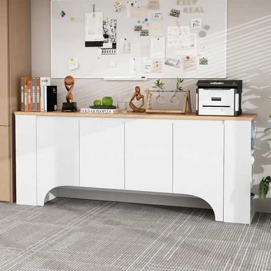 Large 78.7 Inch Sideboard Buffet Cabinet with Storage 4 Doors Console