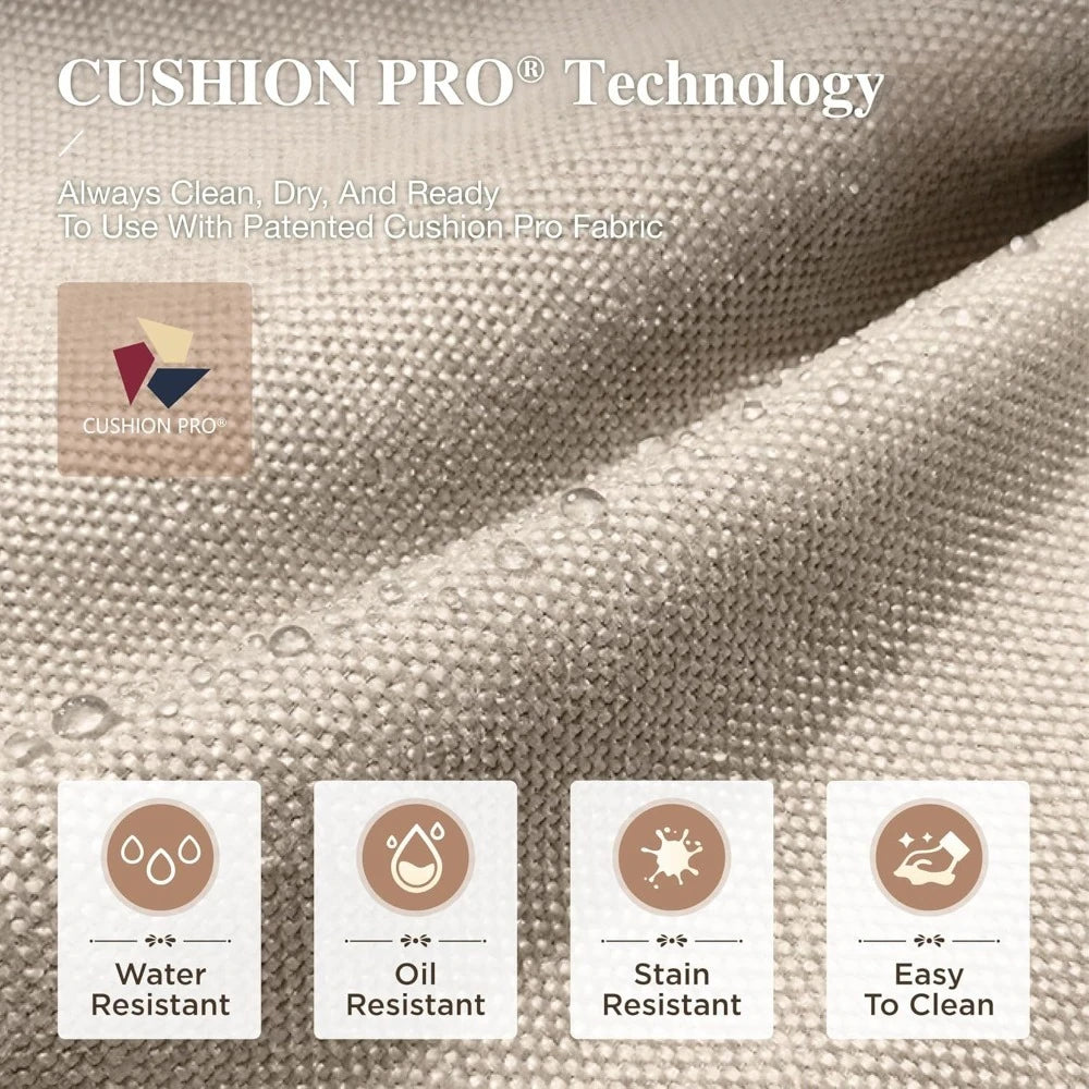 4-Piece Patio Furniture Set Rattan Rocking Chairs Sofa Marble Table