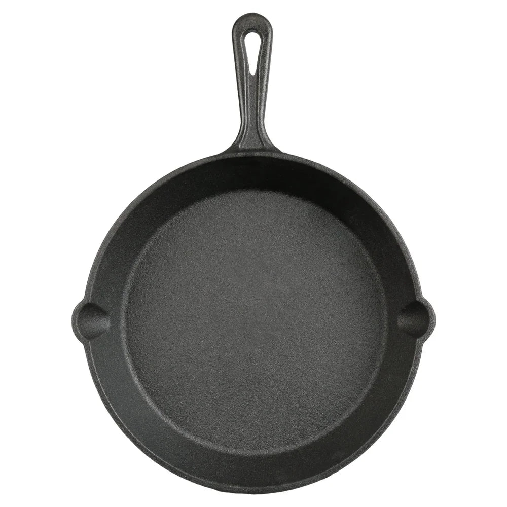 Pre-Seasoned Cast Iron Skillet Nonstick Cooking Durable Campfire Essential