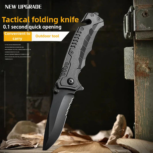 Multi Functional Foldable Camping Knife with Safety Lock for Fishing