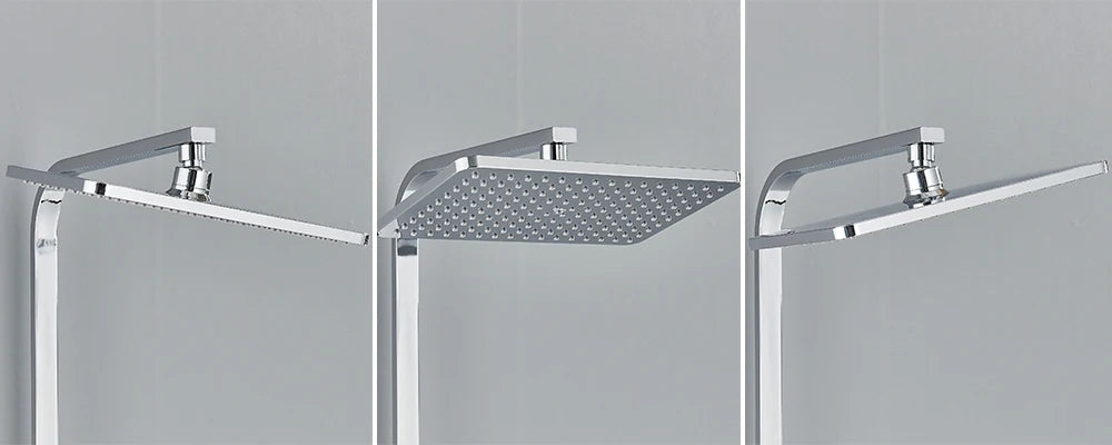 Black Digital Display Thermostatic Shower Faucet Rainfall Mixer Tap