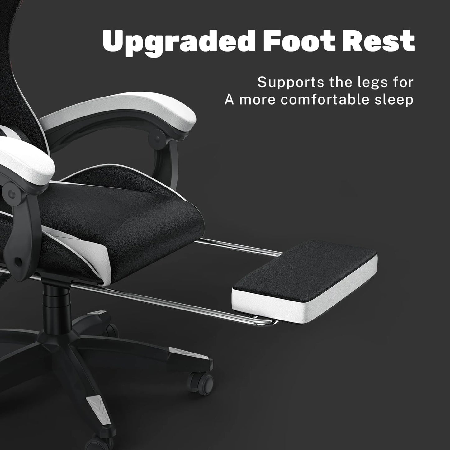 Gaming Chair with Footrest Ergonomic Adjustable Lumbar Support Chair