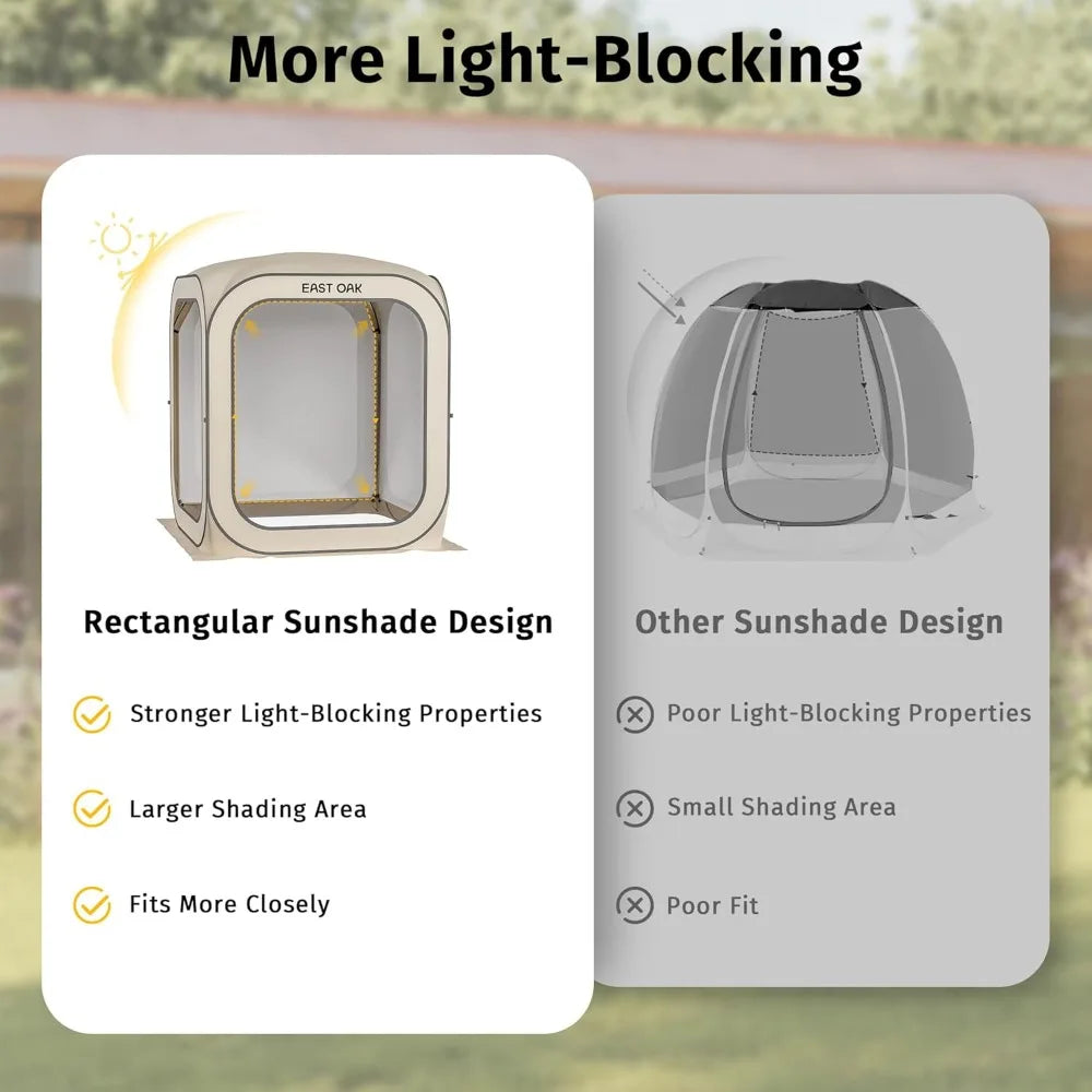 Ljustra EAST OAK Sun Shade Sail Canopy Cover 6x6 FT UPF 50+