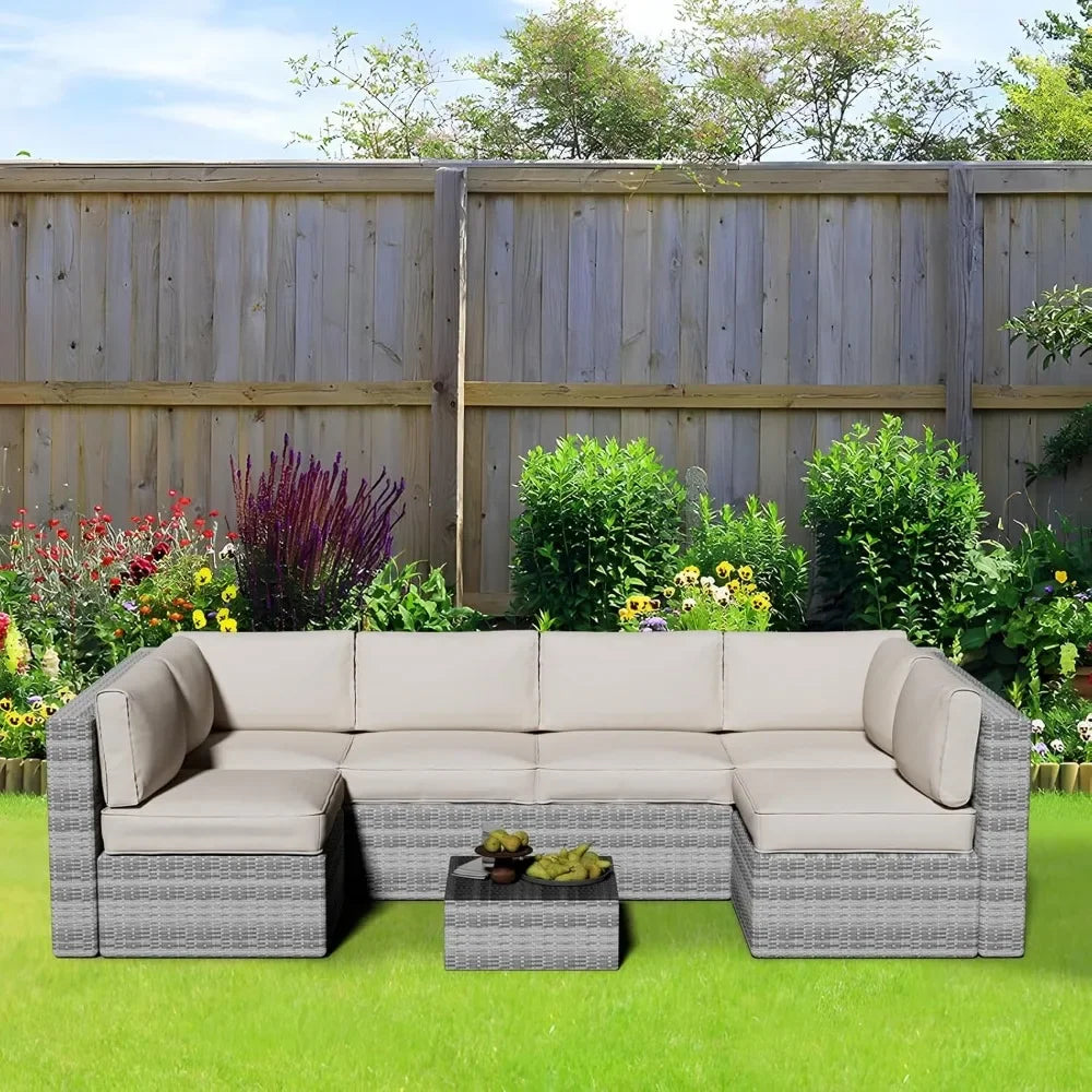 Outdoor Patio Furniture Cushions Waterproof Sofa Couch Replacement Foam 14 Piece