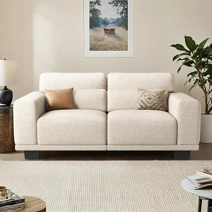 Ljustra Modern Loveseat Sofa 65" Comfortable Deep Seat Wide Armrests