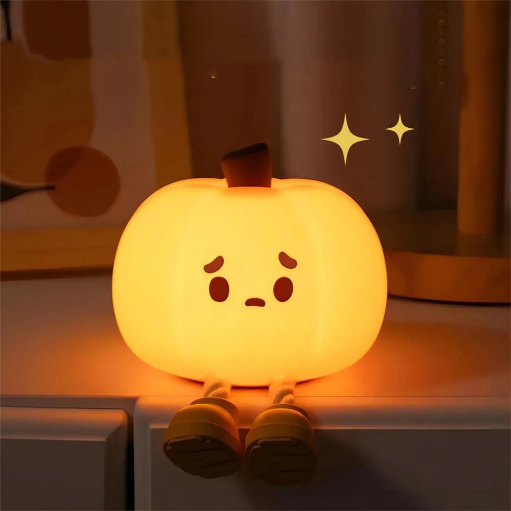 Ljustra Touch Sensor Pumpkin Night Light Rechargeable LED Lamp