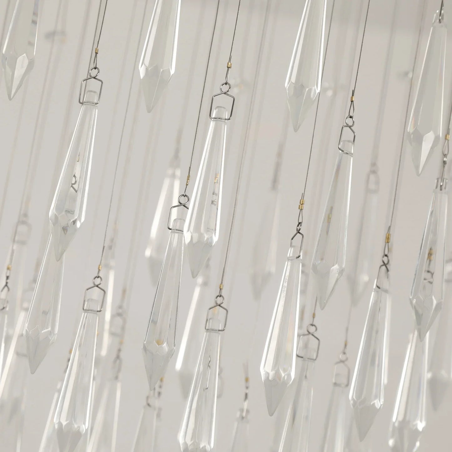 Raindrop LED Crystal Pendant Light Modern Chandelier Ceiling Lamp