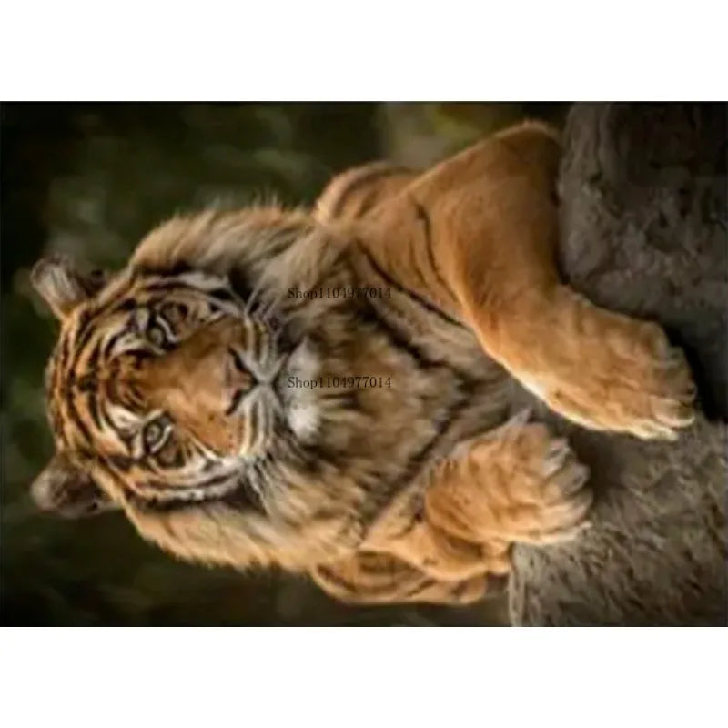 Tiger Pattern Soft Rug Machine Washable Non-Slip Decorative Carpet