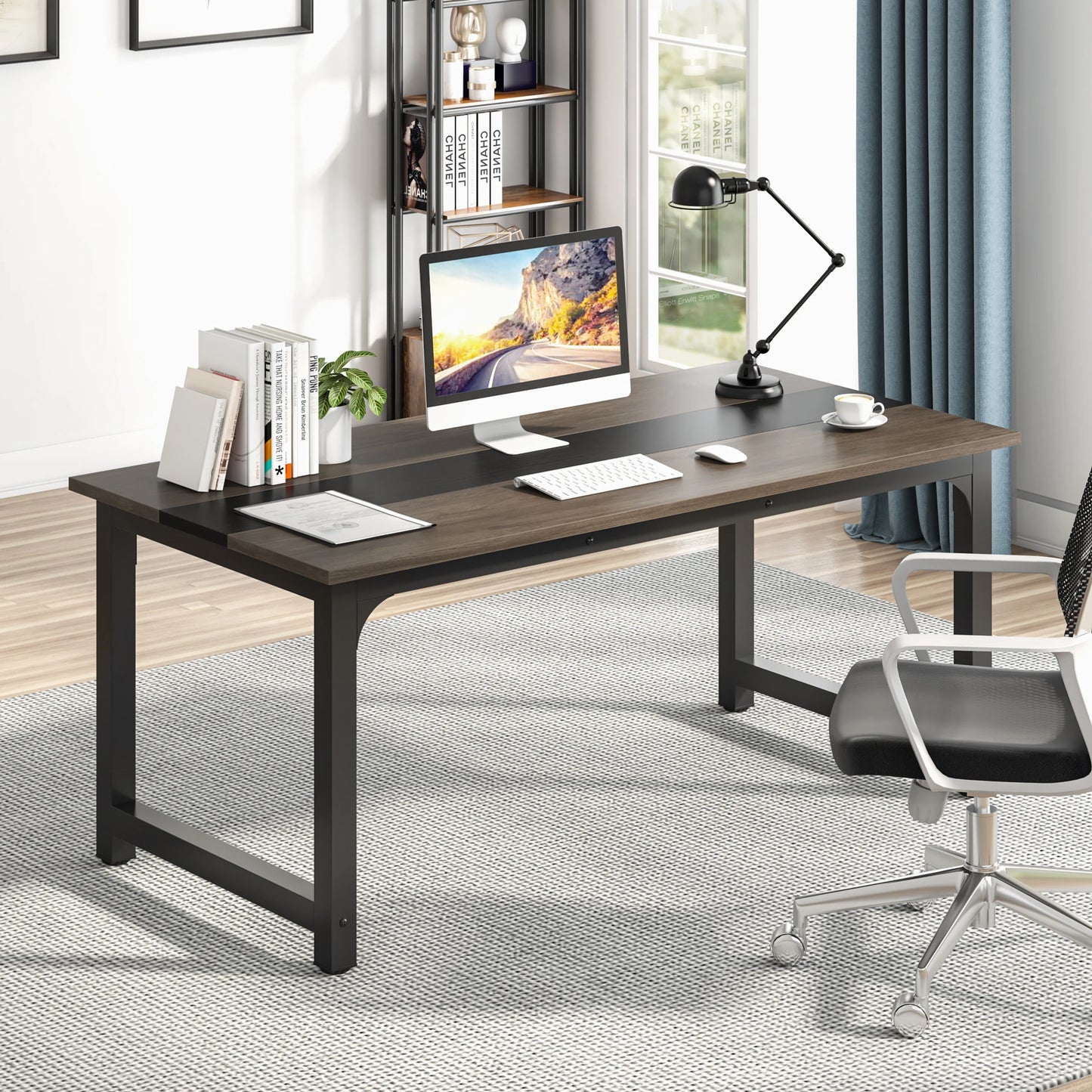 Ljustra Large Office Desk Modern Writing Table Workstation for Home Office