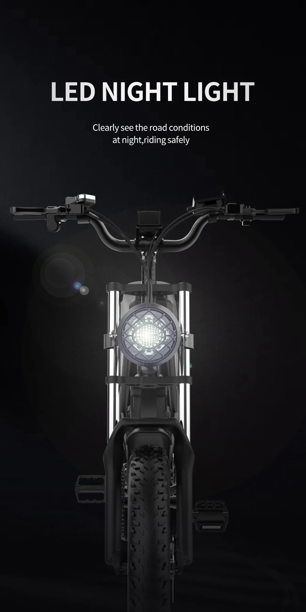 Electric Bike 1000W Motor 48V 15AH Battery All-terrain Fat Tire E-Bike